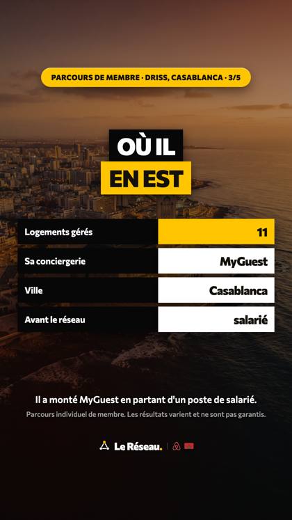 Success story · Driss (MyGuest) 3/5
