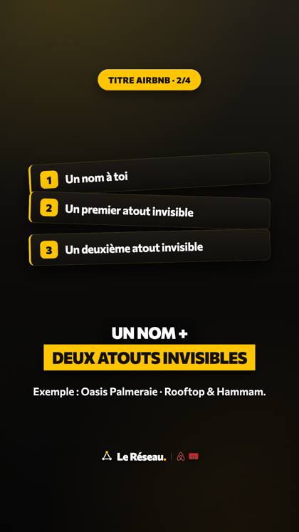 Story éducative · Titre Airbnb 2/4