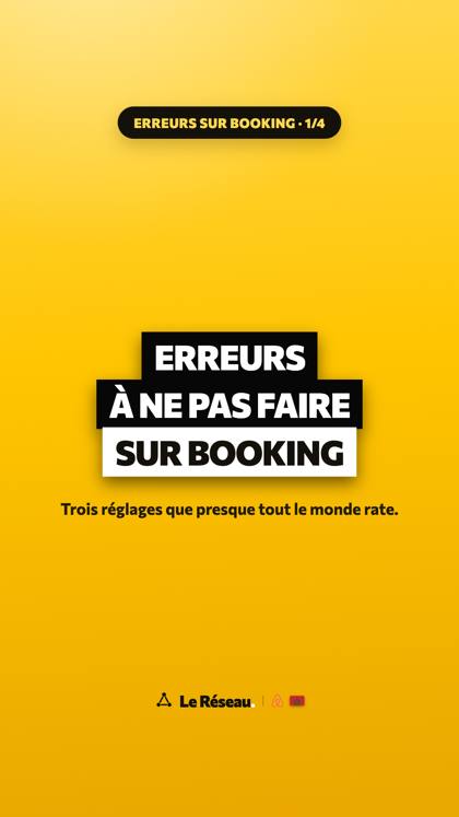 Story éducative · Erreurs sur Booking 1/4