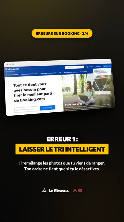 Story éducative · Erreurs sur Booking 2/4