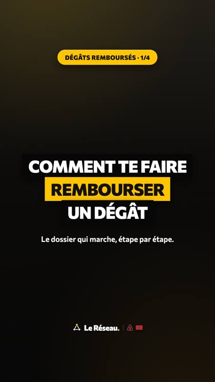 Story éducative · Dégâts remboursés 1/4
